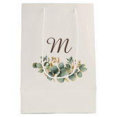 Winter Eucalyptus  Monogram Medium Cadeauzakje (Achterkant)
