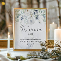 Winter eucalyptus Warme chocolademelkbar Poster