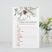 Winter evegreen vrijgezellenfeest emoji pictionary (Staand voorkant)