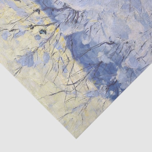 Winter Evening door Gustav Wentzel Tissuepapier (Detail)