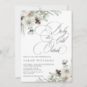 Winter Evergreen Baby is koud buiten Baby shower Kaart (Voorkant)