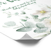 Winter evergreen baby shower Boeken voor baby Poster (Hoek)