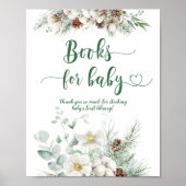 Winter evergreen baby shower Boeken voor baby Poster (Voorkant)