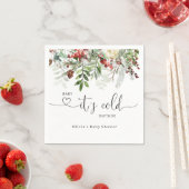 Winter evergreen baby shower servetten (Insitu)