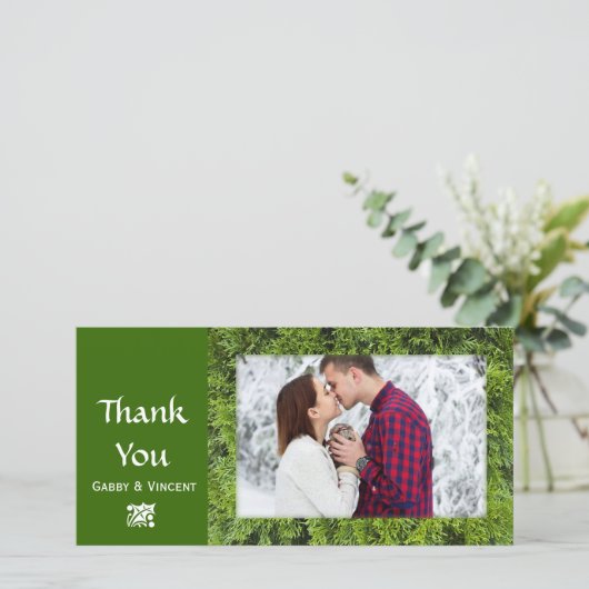 Winter Evergreen Bedankt (Staand voorkant)