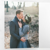 Winter evergreen blauwe sparren foto winter bruilo drieluik programma (Binnenzijde eerst)