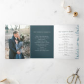 Winter evergreen blauwe sparren foto winter bruilo drieluik programma (Binnen)