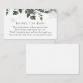 Winter Evergreen Blue Books voor Baby-insteekkaart Informatiekaartje (Voorkant / Achterkant)