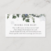 Winter Evergreen Blue Books voor Baby-insteekkaart Informatiekaartje (Voorkant)
