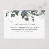 Winter Evergreen Blue Enclosure Card Informatiekaartje (Voorkant)