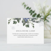 Winter Evergreen Blue Enclosure Card Informatiekaartje (Staand voorkant)