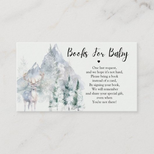 Winter Evergreen Books For Baby Enclosure Card Informatiekaartje (Voorkant)