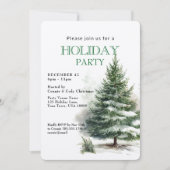 Winter Evergreen Boomfeest Kaart (Voorkant)