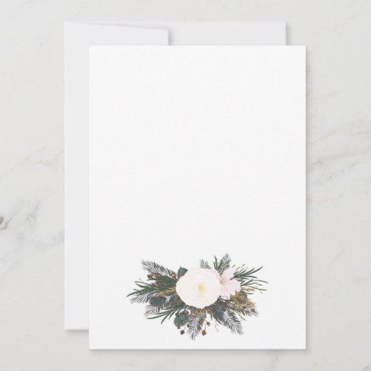 Winter Evergreen Bridal Shower Kaart (Achterkant)