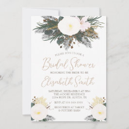 Winter Evergreen Bridal Shower Kaart
