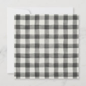 Winter Evergreen Buffalo Plaid Vrijgezellenfeest Kaart (Achterkant)