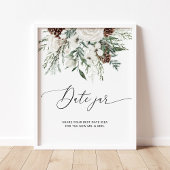 Winter Evergreen Date jar bruidsspel Poster