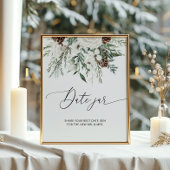 Winter Evergreen Datum pot bruidsspel Poster
