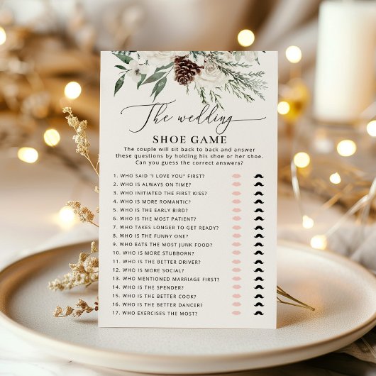 Winter evergreen De bruiloft schoen bruidsspel