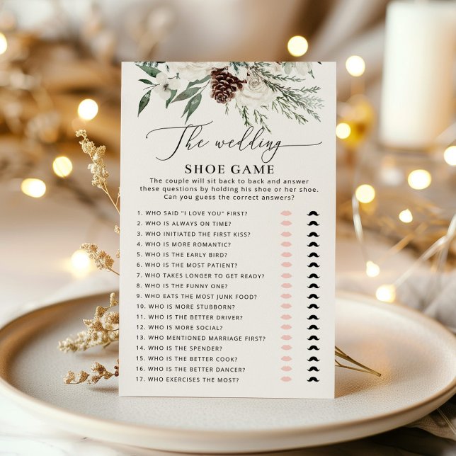 Winter evergreen De bruiloft schoen bruidsspel (Creator heeft geüpload)
