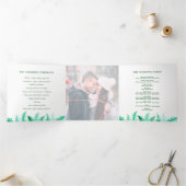 Winter evergreen dennenfoto winter bruiloft groen drieluik programma (Binnen)