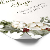 Winter Evergreen Elegant Aangepast Tekstbord Poster (Hoek)