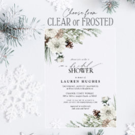 Winter Evergreen Elegant Vrijgezellenfeest Acryl Uitnodigingen