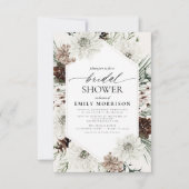 Winter Evergreen Elegant Vrijgezellenfeest Kaart (Voorkant)