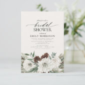 Winter Evergreen Elegant Vrijgezellenfeest Kaart (Staand voorkant)