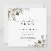 Winter Evergreen Elegant Vrijgezellenfeest Kaart (Voorkant)