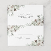 Winter Evergreen Elegant Vrijgezellenfeest Place C Plaatskaartje (Buitenkant ongevouwen)