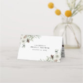 Winter Evergreen Elegant Vrijgezellenfeest Place C Plaatskaartje (Achterkant)