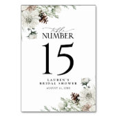 Winter Evergreen Elegant Vrijgezellenfeest Recepti Kaart (Achterkant)