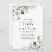 Winter Evergreen Elegante bruids douche uitnodigin Kaart (Voorkant)