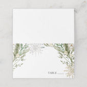 Winter Evergreen Elegante Plaatskaartjes (Buitenkant ongevouwen)