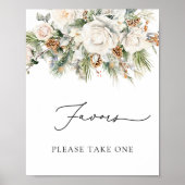 Winter Evergreen en Pine Favors Neem er alsjeblief Poster (Voorkant)