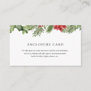 Winter Evergreen Enclosure Card Informatiekaartje