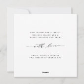 Winter Evergreen Foliage Photo Black Square Feestdagenkaart (Achterkant)