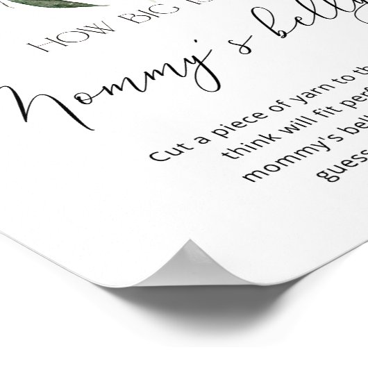 Winter evergreen hoe groot is mama's buik spel poster (Hoek)