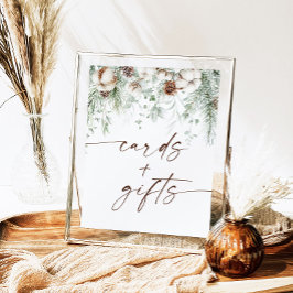 Winter Evergreen Holiday Cards en Cadeaus Teken Poster