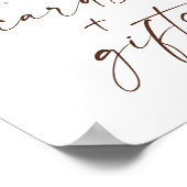 Winter Evergreen Holiday Cards en Cadeaus Teken Poster (Hoek)