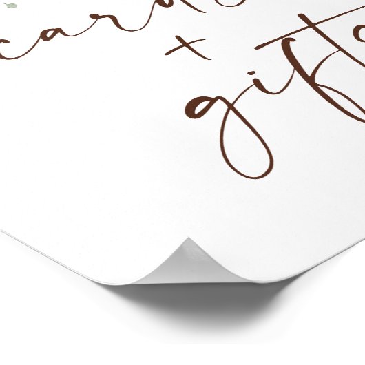 Winter Evergreen Holiday Cards en Cadeaus Teken Poster (Hoek)