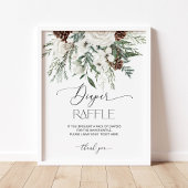 Winter evergreen Kerstluier loterij Poster