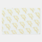 Winter Evergreen Kerstmis Inpakpapier Vel (Voorkant 3)