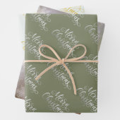 Winter Evergreen Kerstmis Inpakpapier Vel (In situ)