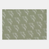 Winter Evergreen Kerstmis Inpakpapier Vel (Voorkant)