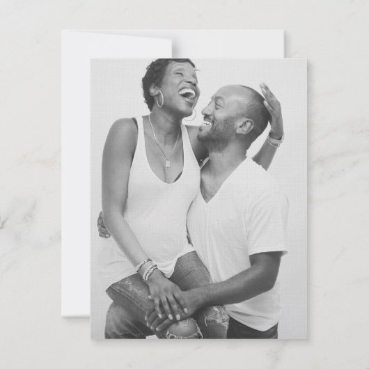 Winter evergreen kunst blauwe stream bruiloft kaart (Achterkant)