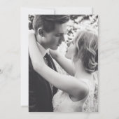 Winter evergreen kunst groen herschikt bruiloft kaart (Achterkant)