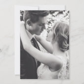 Winter evergreen kunst groen herschikt bruiloft kaart (Achterkant)