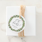 Winter Evergreen Oh Baby shower Bedankjes Labels (In situ)